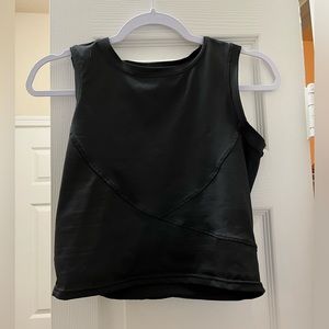 Spandex-y material workout top